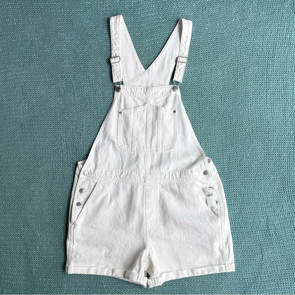 Old Navy Women's White Overall Shorts